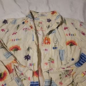 Vintage Floral Button-down